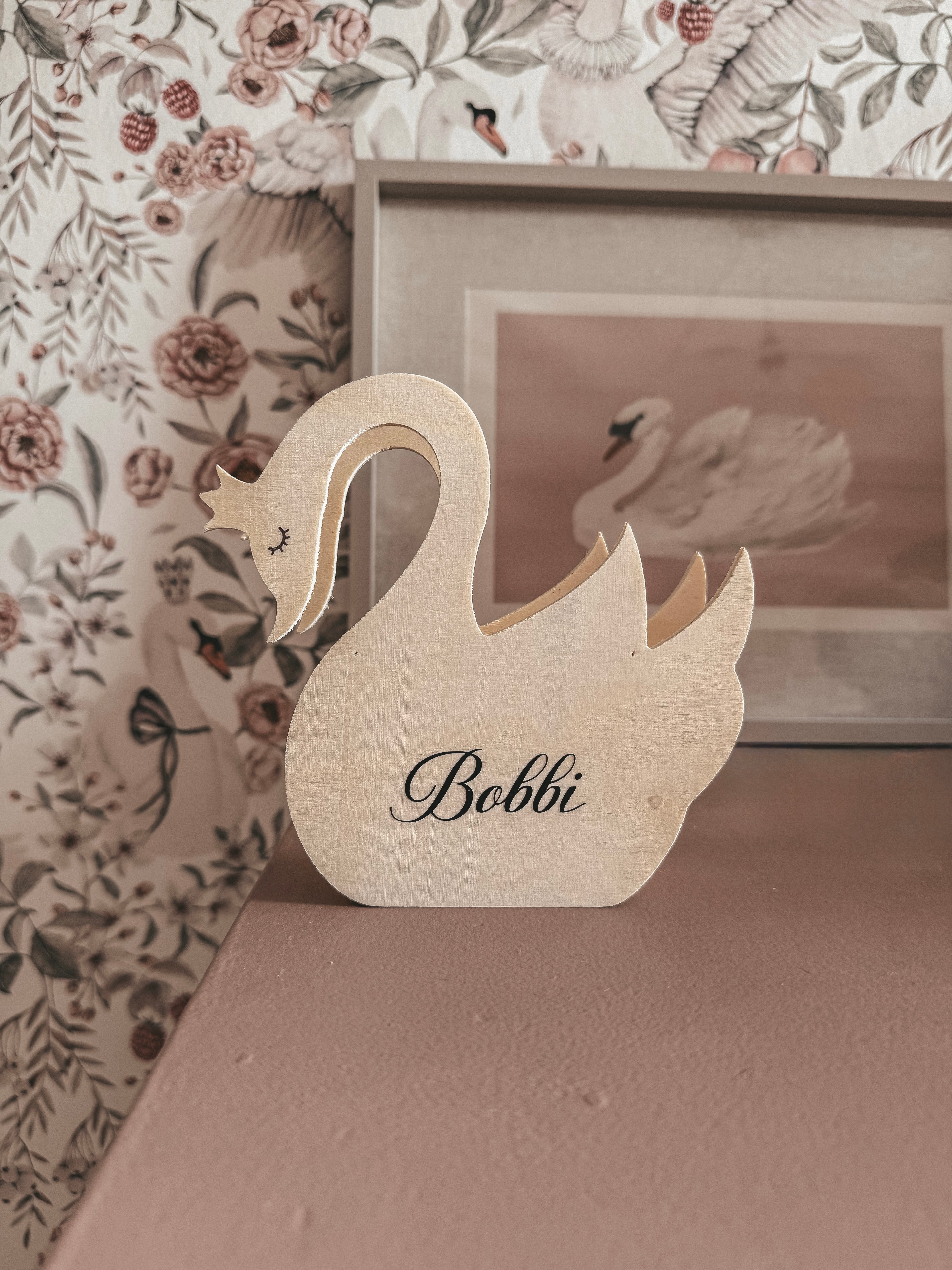 HOUTEN SPAARPOT ZWAAN